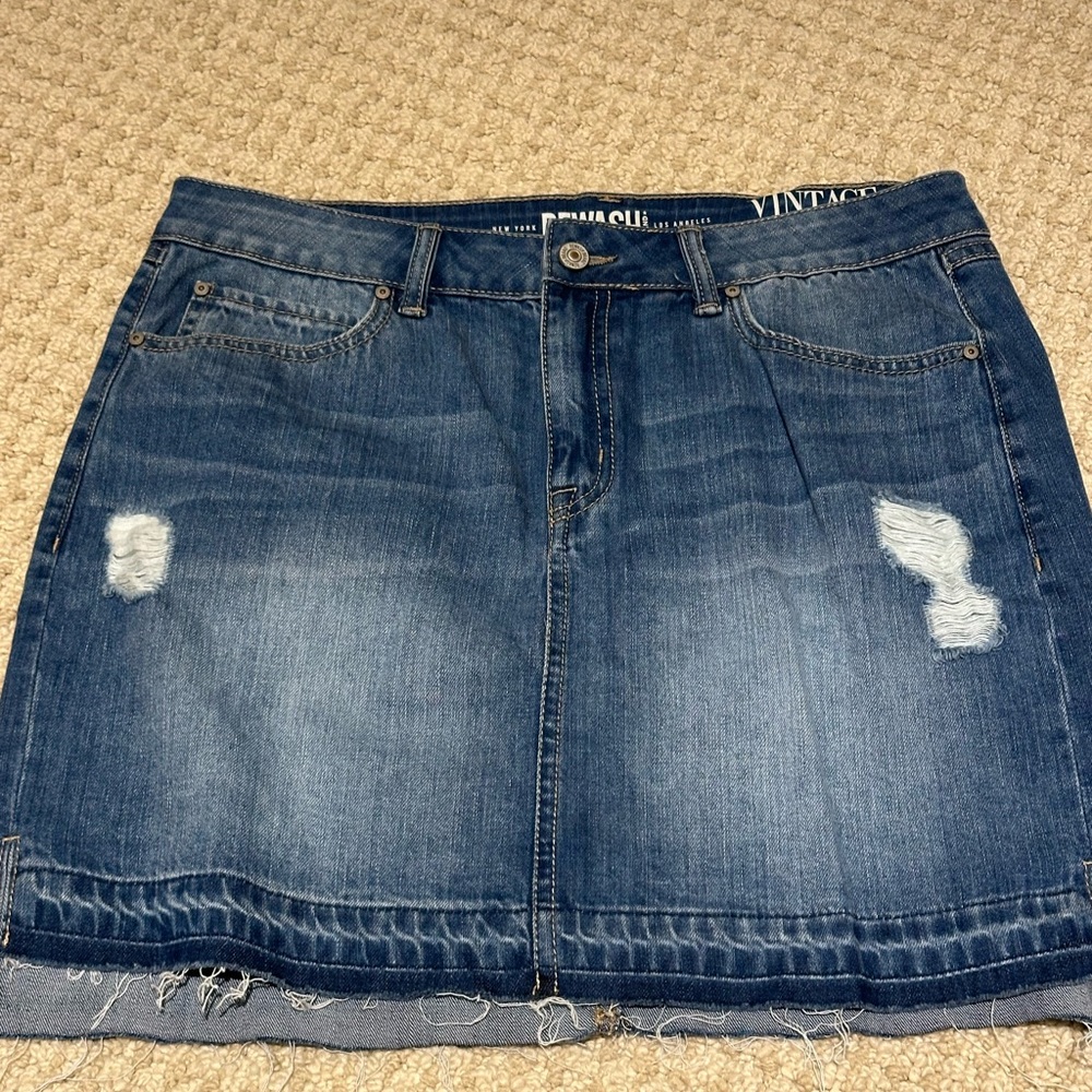 Rewash Vintage Blue Denim Mini Skirt